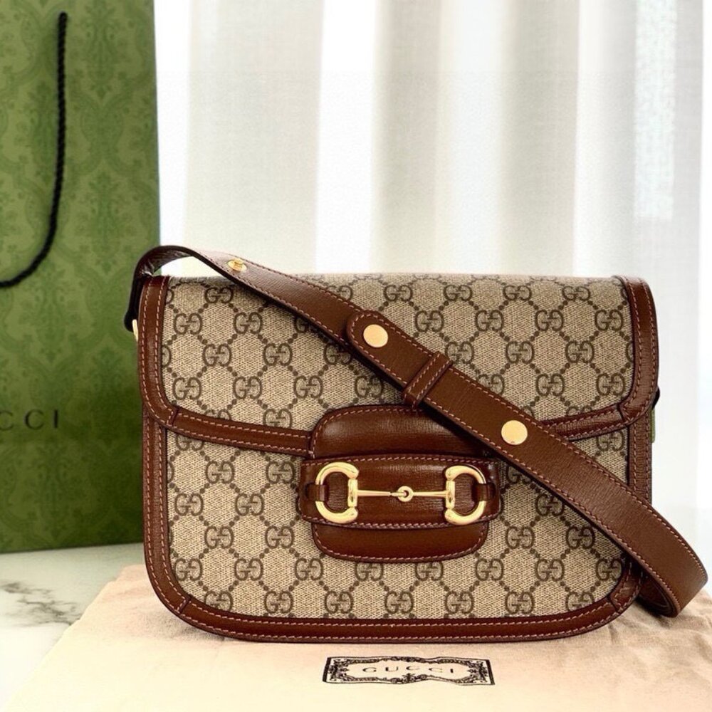 Gucci Brown and Gold Shoulder Bag